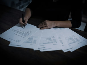 Lender assessing application papers